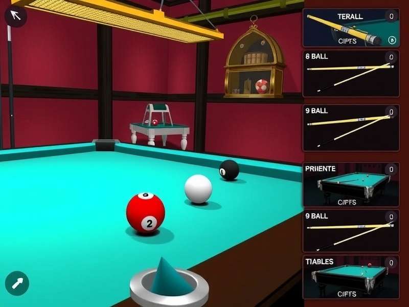 Elite Pool Star different game modes including 8-ball and 9-ball